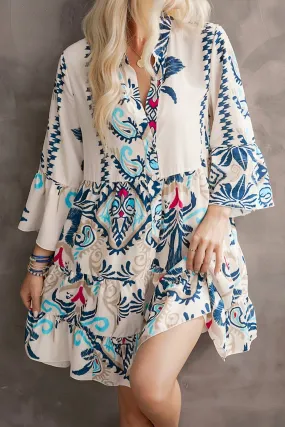 Aapparella - Tribal Bracelet Sleeve Mini Dress