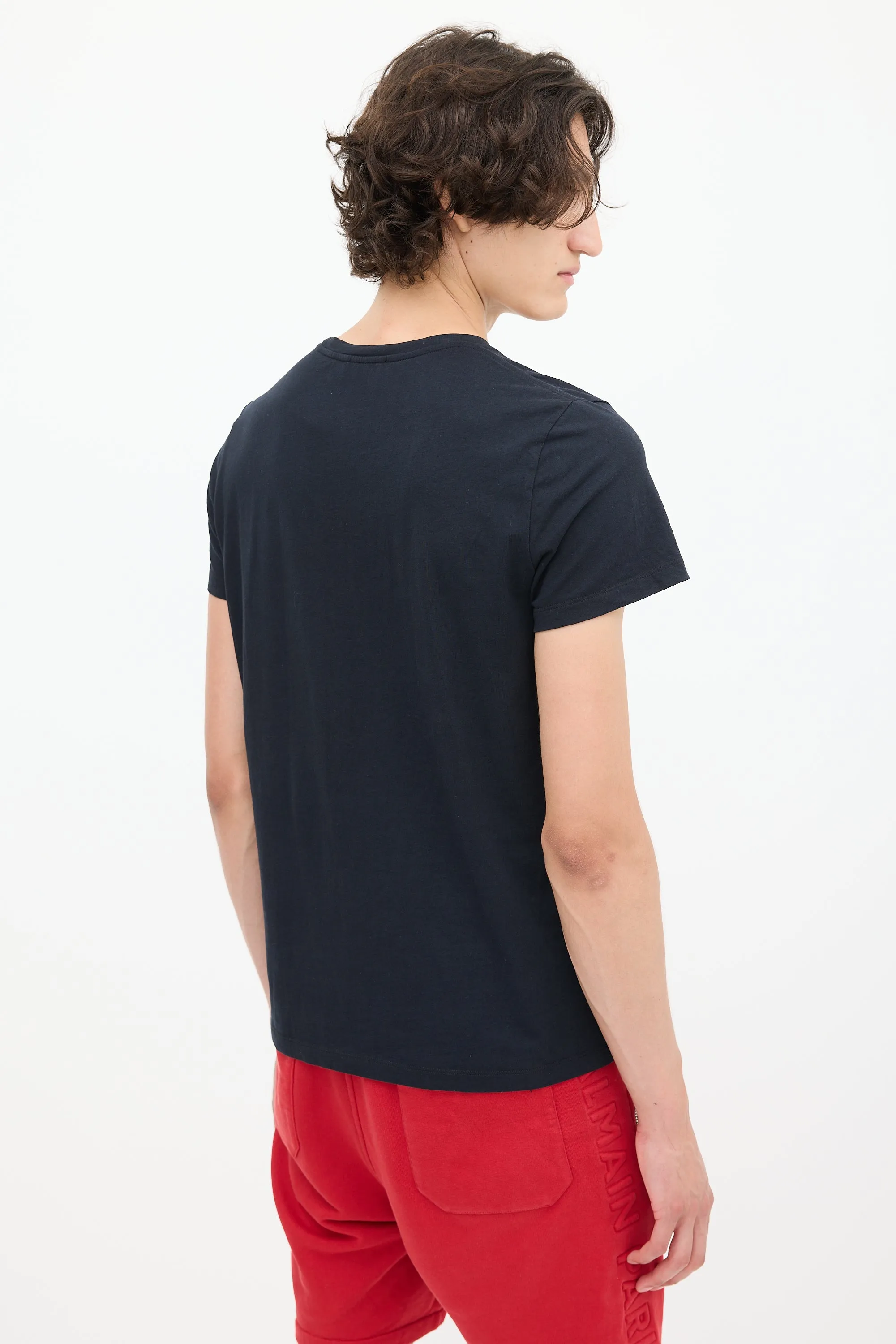 Black & Multicolour Rainbow Logo T-Shirt