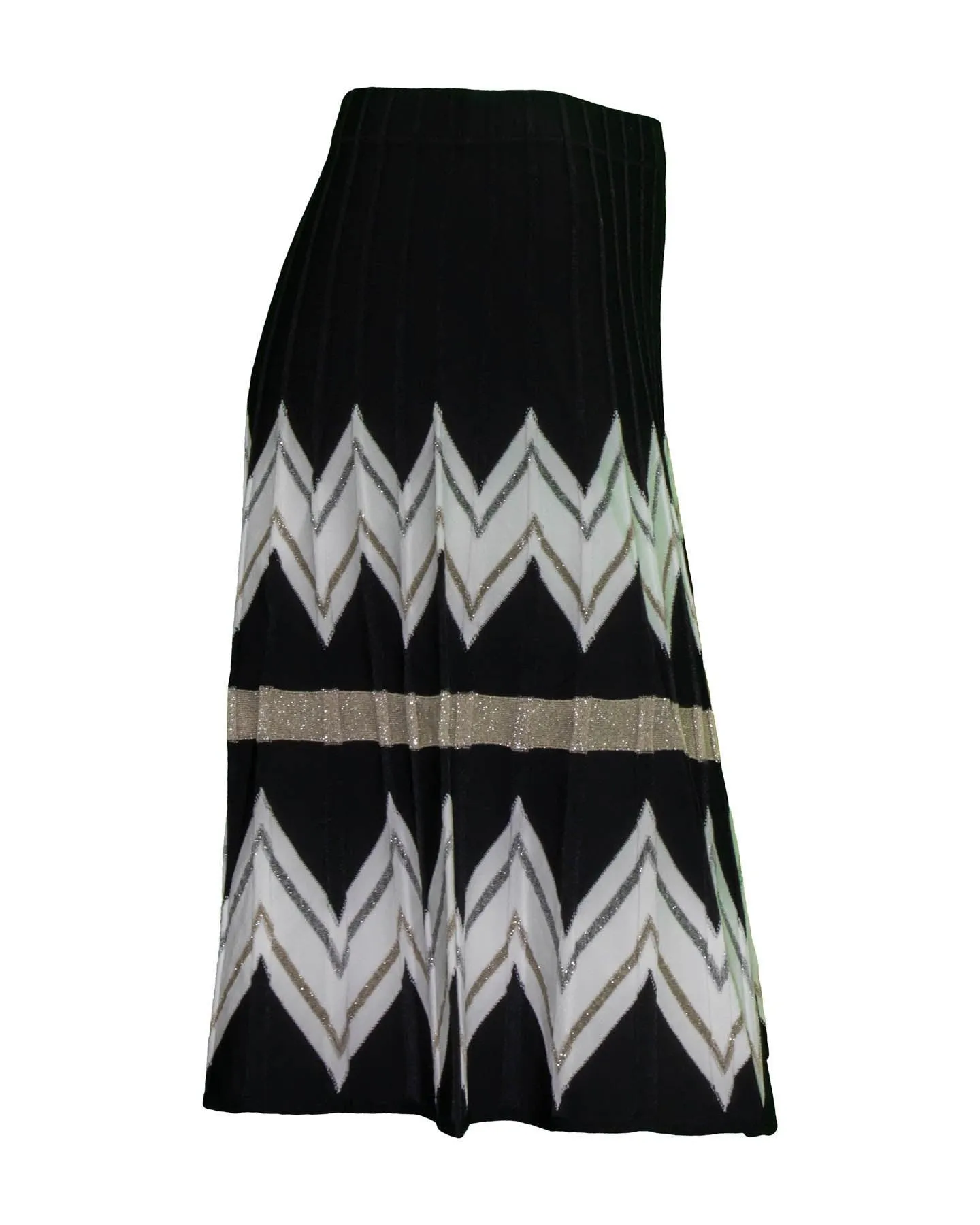 Chevron Print Flair Skirt