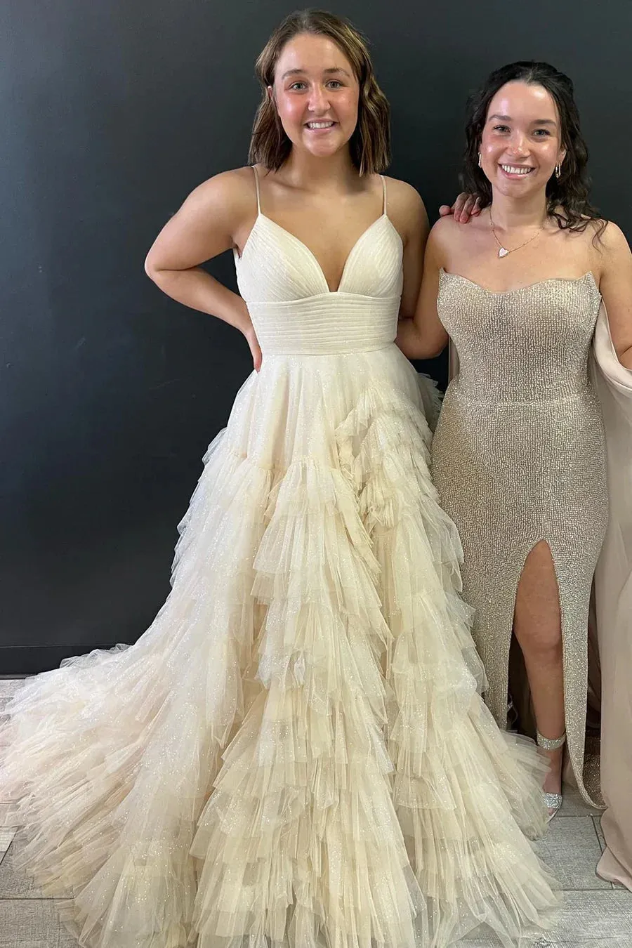 Dress Formal Women's Dresses High-Waist Tiered with Ruffles Tulle Party Dress Prom Dresses Shops