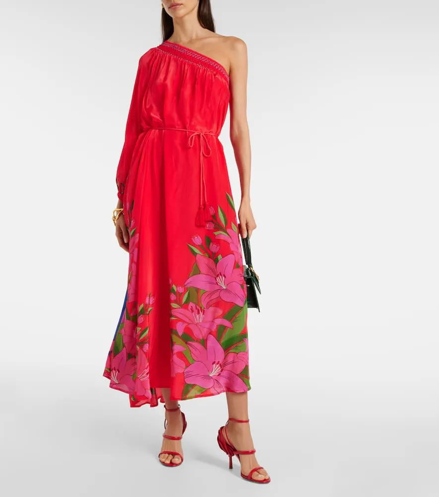 Farm Rio Summer Foliage midi dress