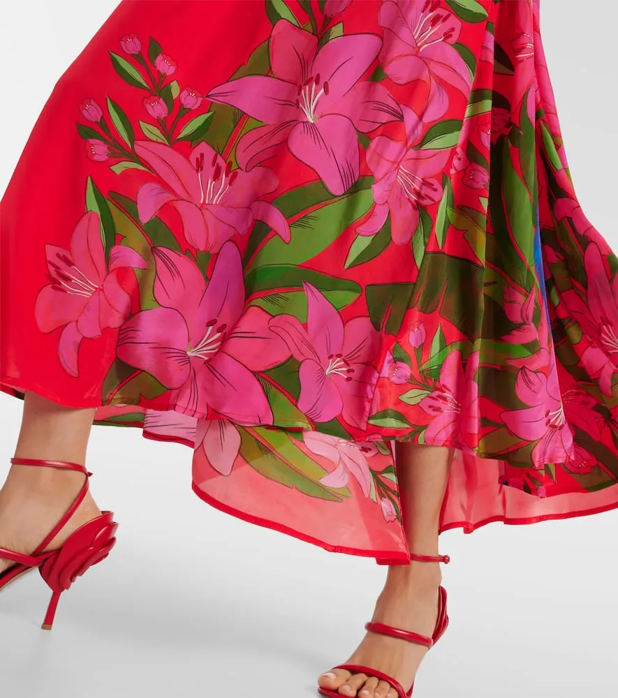 Farm Rio Summer Foliage midi dress