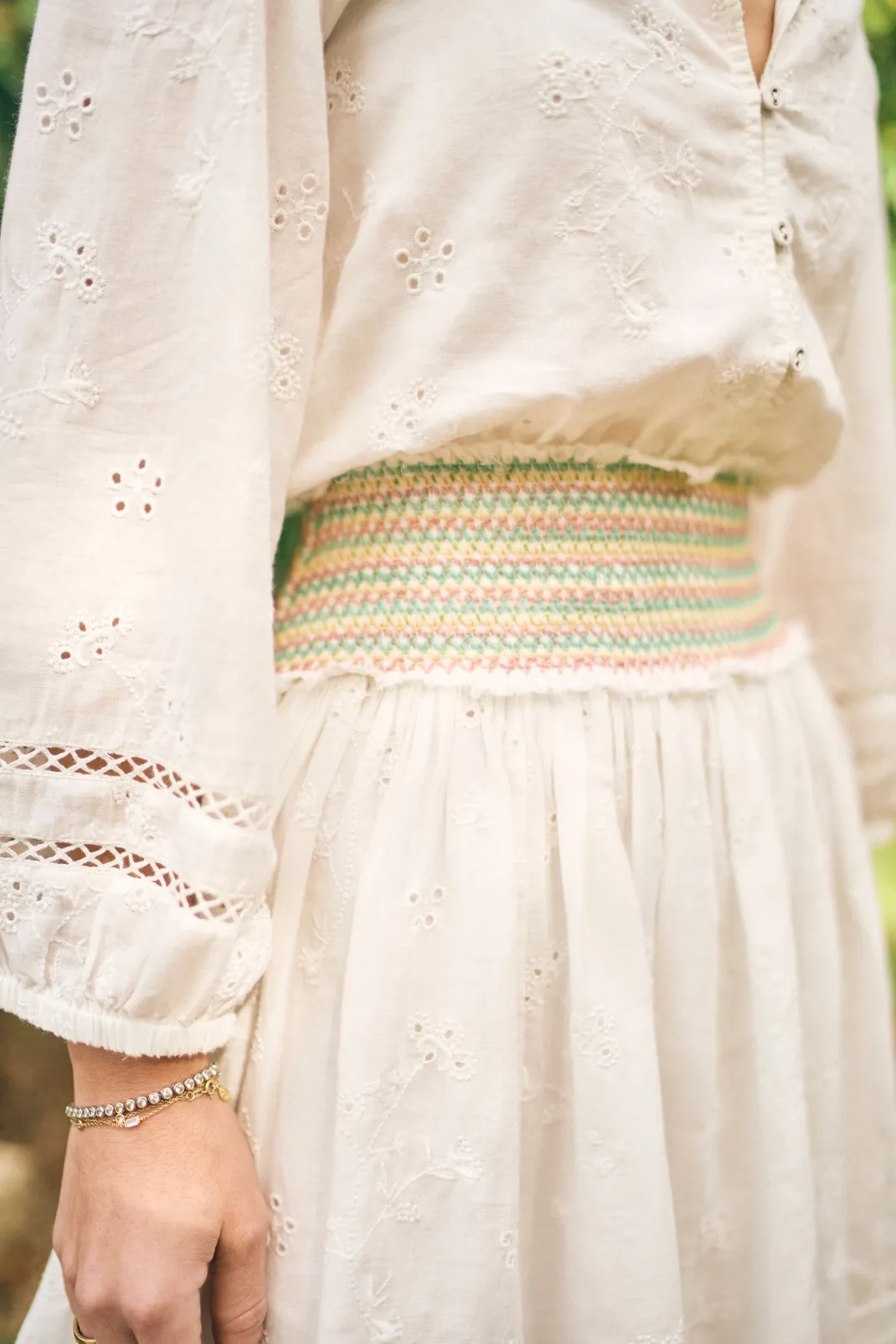Gracie Dress in White Alyssum