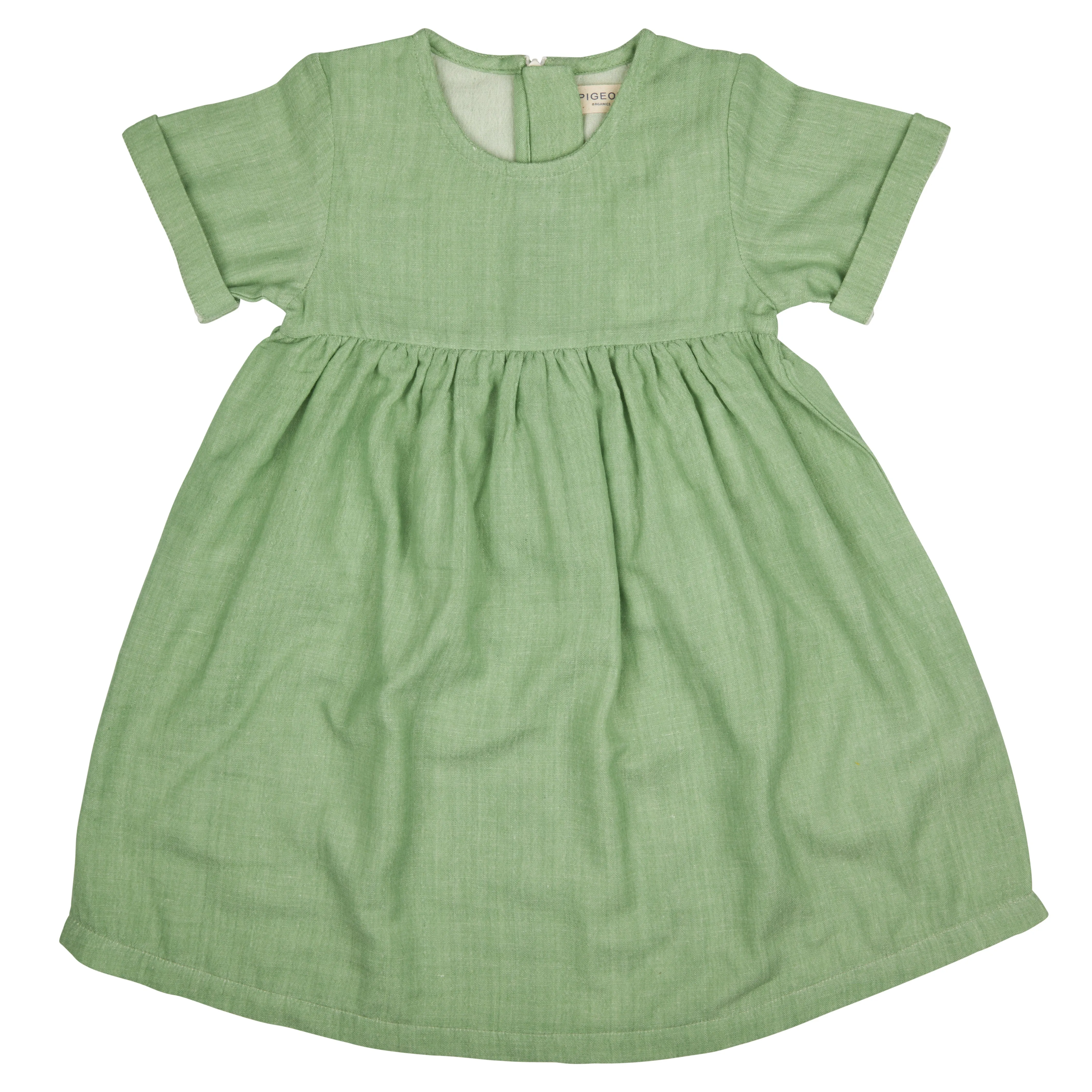 Pigeon Organics Pretty muslin dress (plain), green