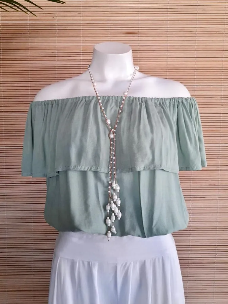 TOP MELODY Khaki, White, Black, New Blush and New Mint