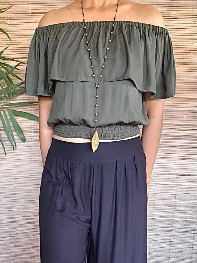 TOP MELODY Khaki, White, Black, New Blush and New Mint