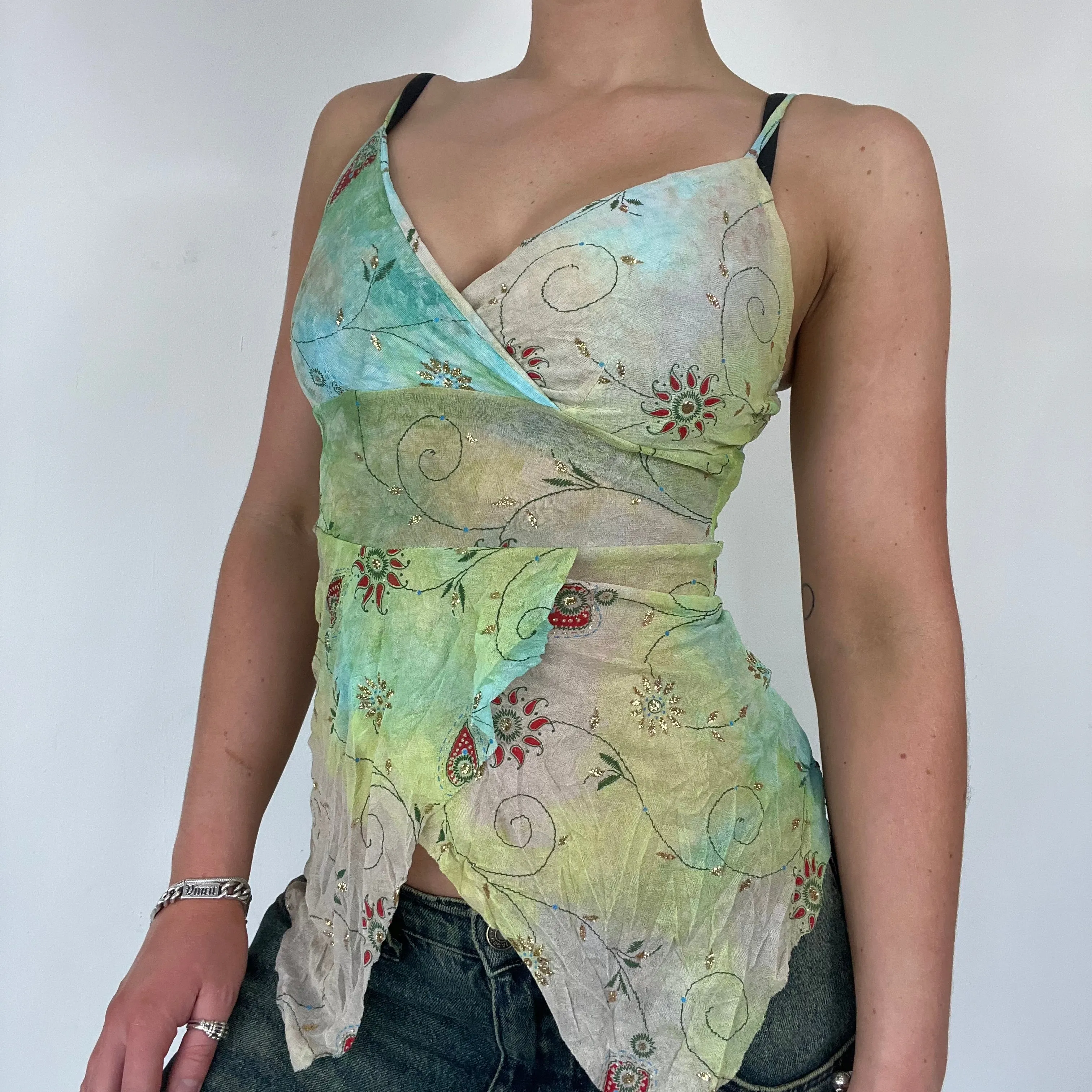 Y2K fairy sequin cami top - Size Small