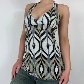 Y2K halter sequin top - Size M